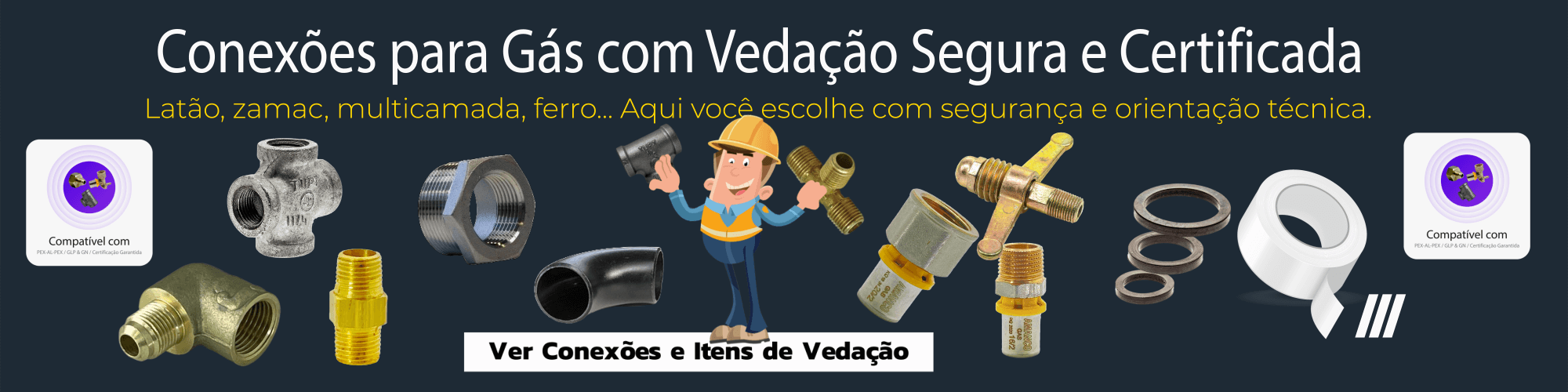 Conexões Para Gas - Menu