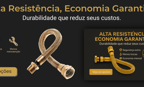 Mangueira de latão trançado com alta resistência, ideal para economia de custos e manutenção reduzida.